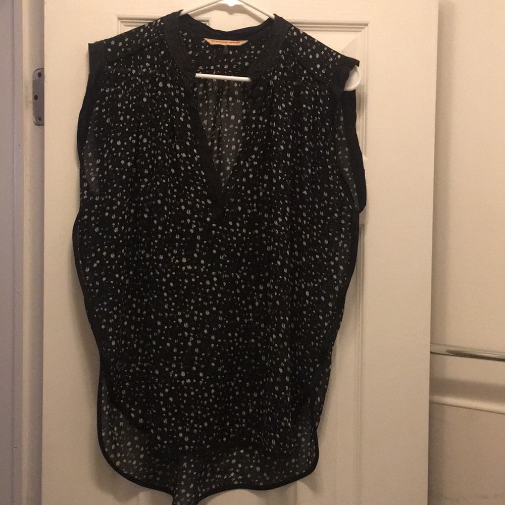 Rebecca Taylor Sketchy Dot Flowy Top Sz 6 GUC